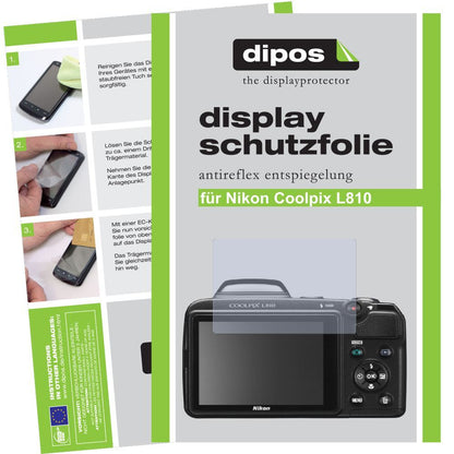 2x Schutzfolie matt für Coolpix L810 Nikon Display (1)