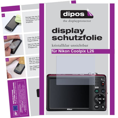 2x Schutzfolie klar für Coolpix L26 Nikon Display- (1)