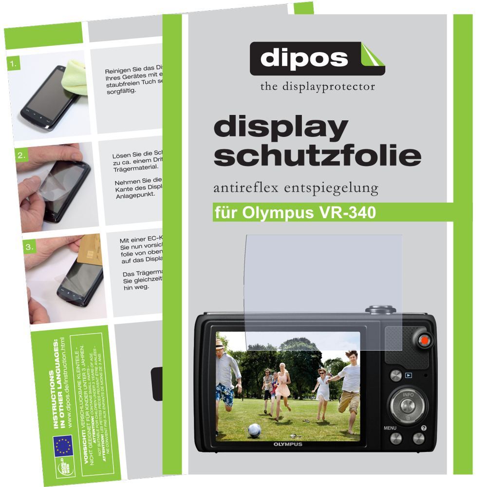 2x Schutzfolie matt für VR-340 Olympus Display-Sch (1)