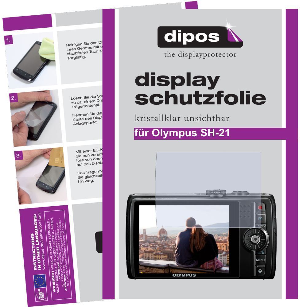 2x Schutzfolie klar für SH-21 Olympus Display-Schu (1)