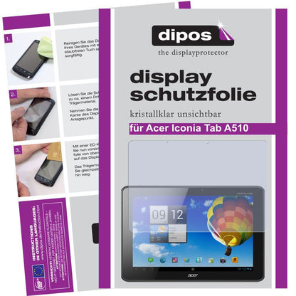 1x Schutzfolie klar für Iconia Tab A510 Acer Displ (1)