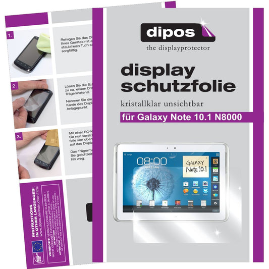 1x Schutzfolie klar für Galaxy Note 10.1 N8000 Sam (1)