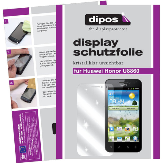 2x Schutzfolie klar für Honor U8860 Huawei Display (1)
