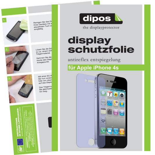 4x Schutzfolie matt für iPhone 4S Apple Display-Sc (1)