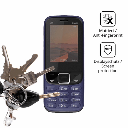 dipos Displayschutz für JtQtJ T5081, mattierte Oberfläche, Blickschutzfilter und perfekter Passform