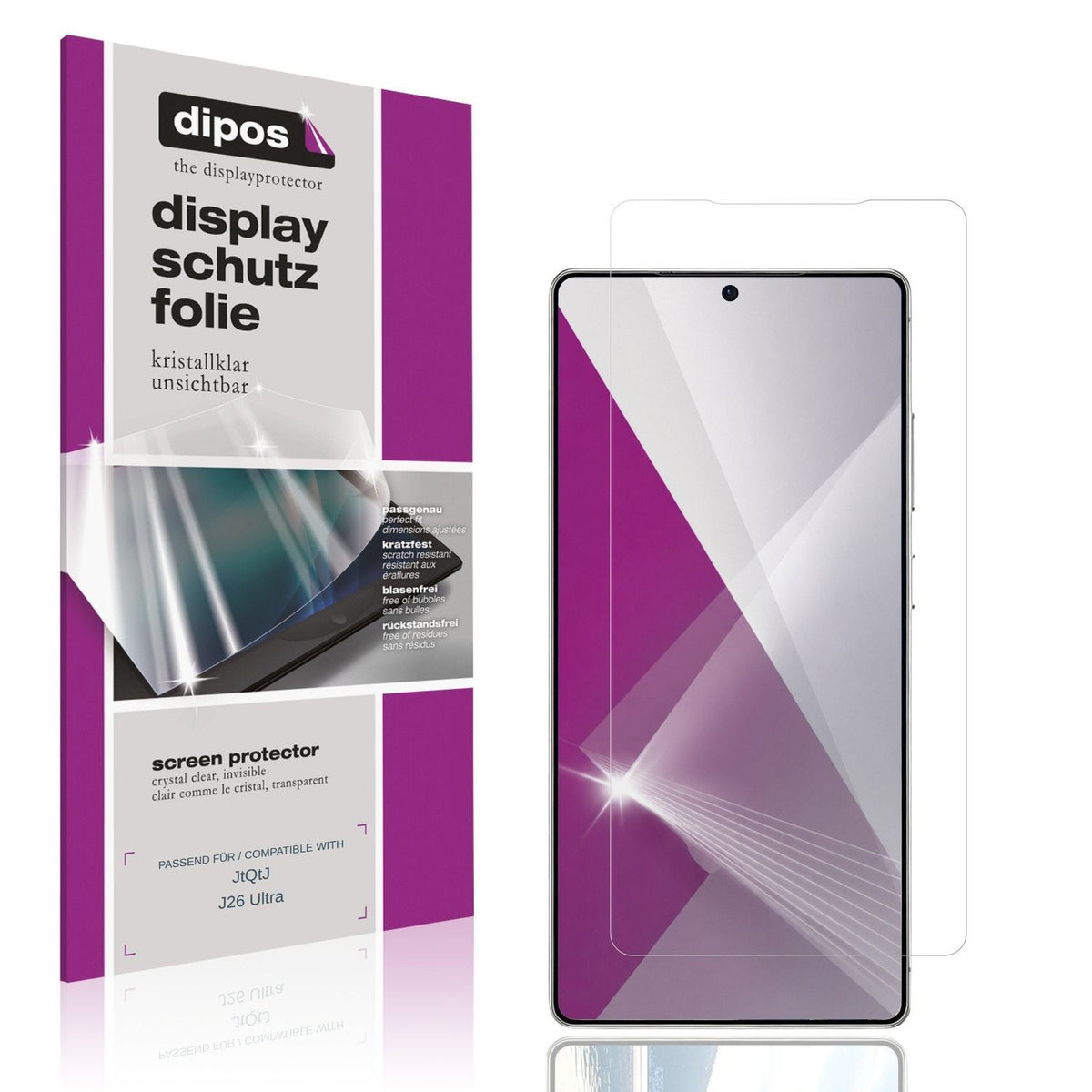 4x Schutzfolie klar für JtQtJ J26 Ultra Display-Schutzfolie