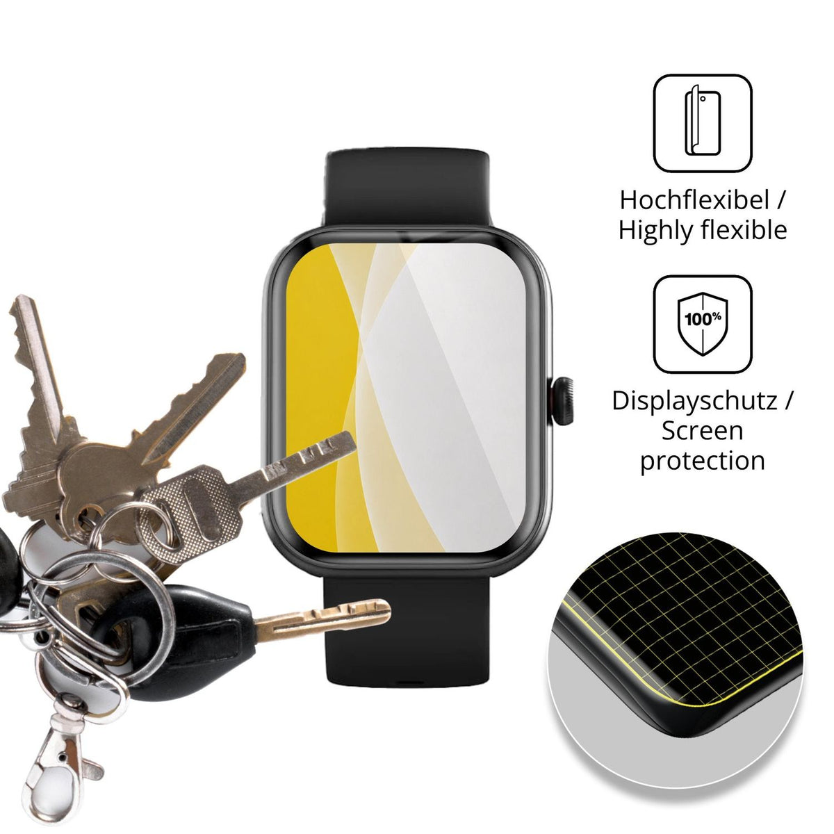 dipos Displayschutz für Jugeman IDW20, transparente Oberfläche, geringe Dicke und perfekte Passform