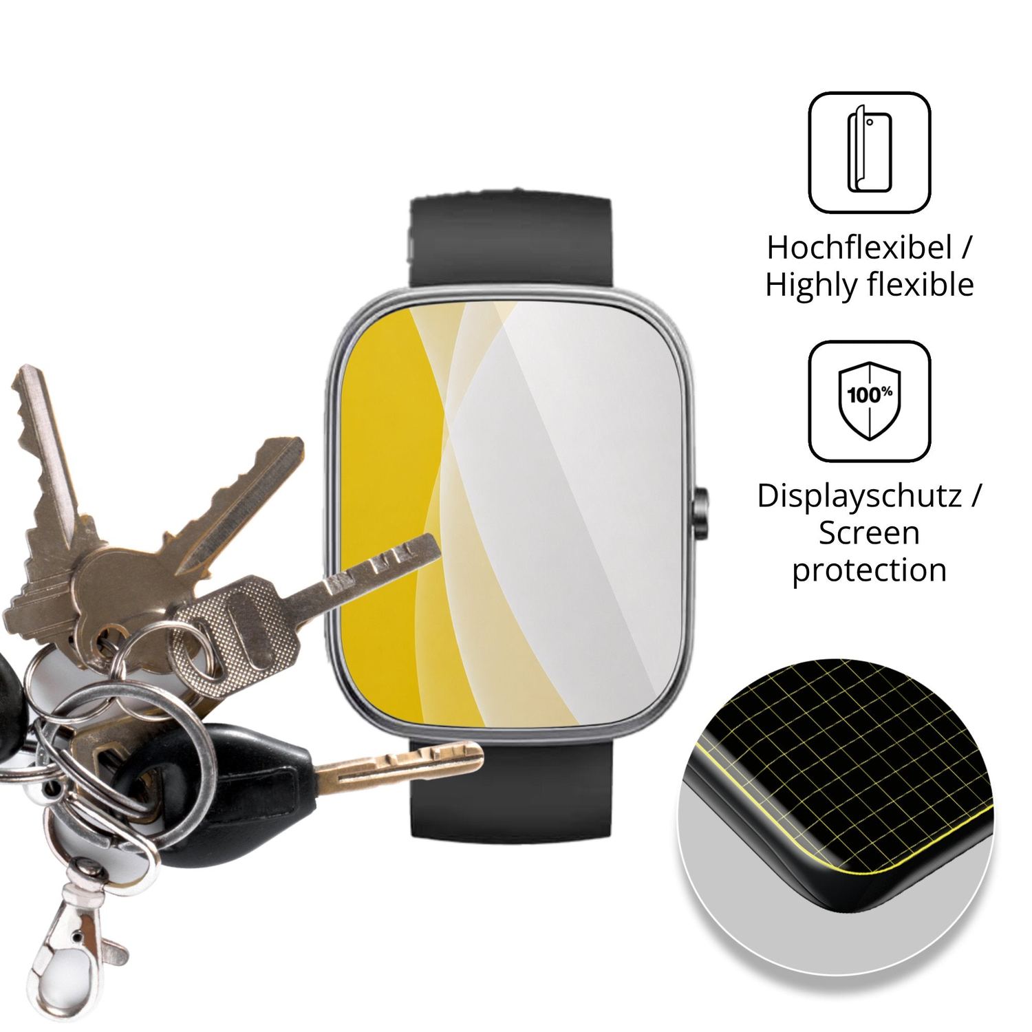 dipos Displayschutz für Jugeman T60, transparente Oberfläche, geringe Dicke und perfekte Passform