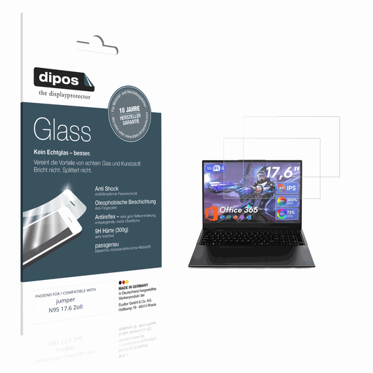 Matte Displayschutzfolie von dipos passend für jumper N95 17.6 Zoll, 9H kratzfest und blasenfrei montiert