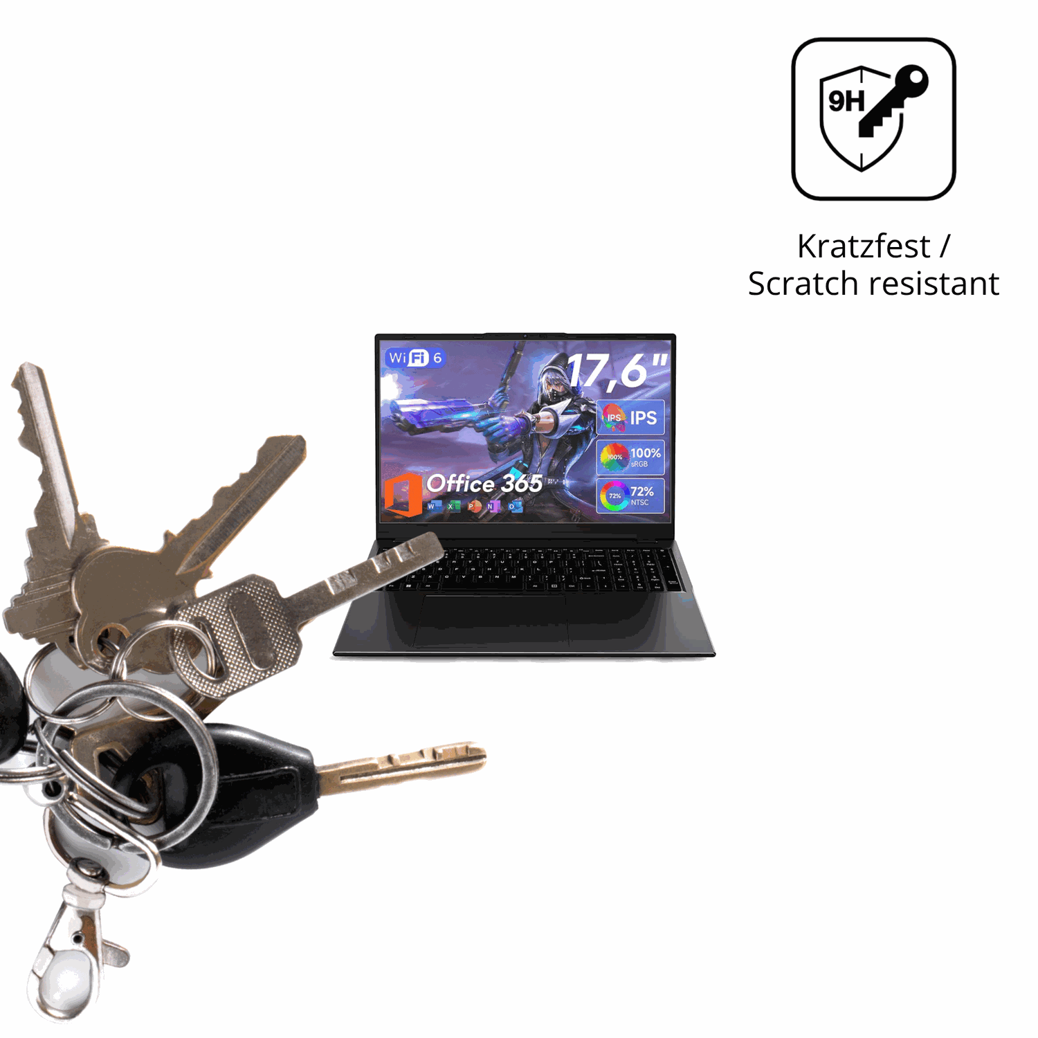 dipos Displayschutz für jumper N95 17.6 Zoll, mattierte Oberfläche, robuste Festigkeit und perfekte Passform