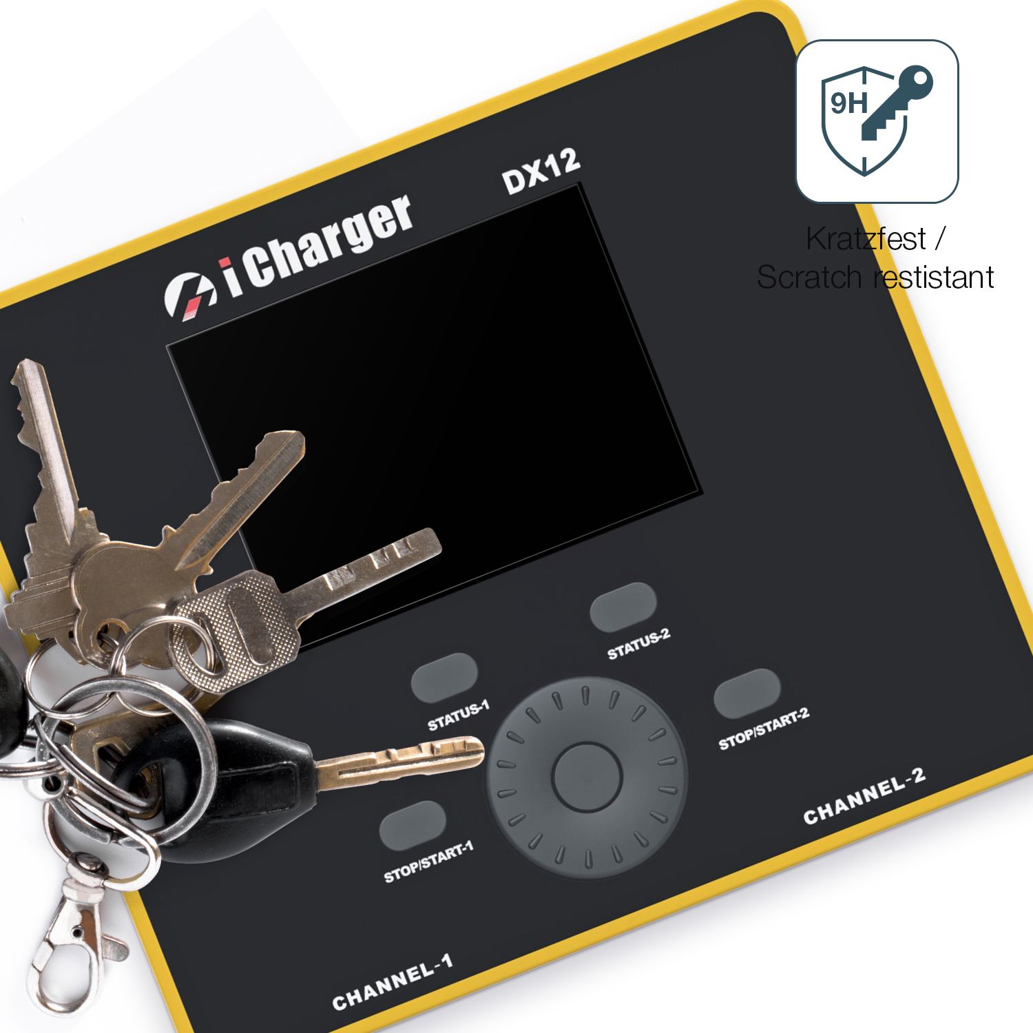 dipos Displayschutz für Junsi iCharger DX12, mattierte Oberfläche, robuste Festigkeit und perfekte Passform