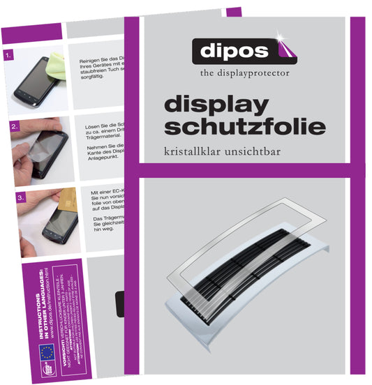 Klare Displayschutzfolie von dipos passend für Jura X9 Tropfblech, präziser Zuschnitt und blasenfrei montiert