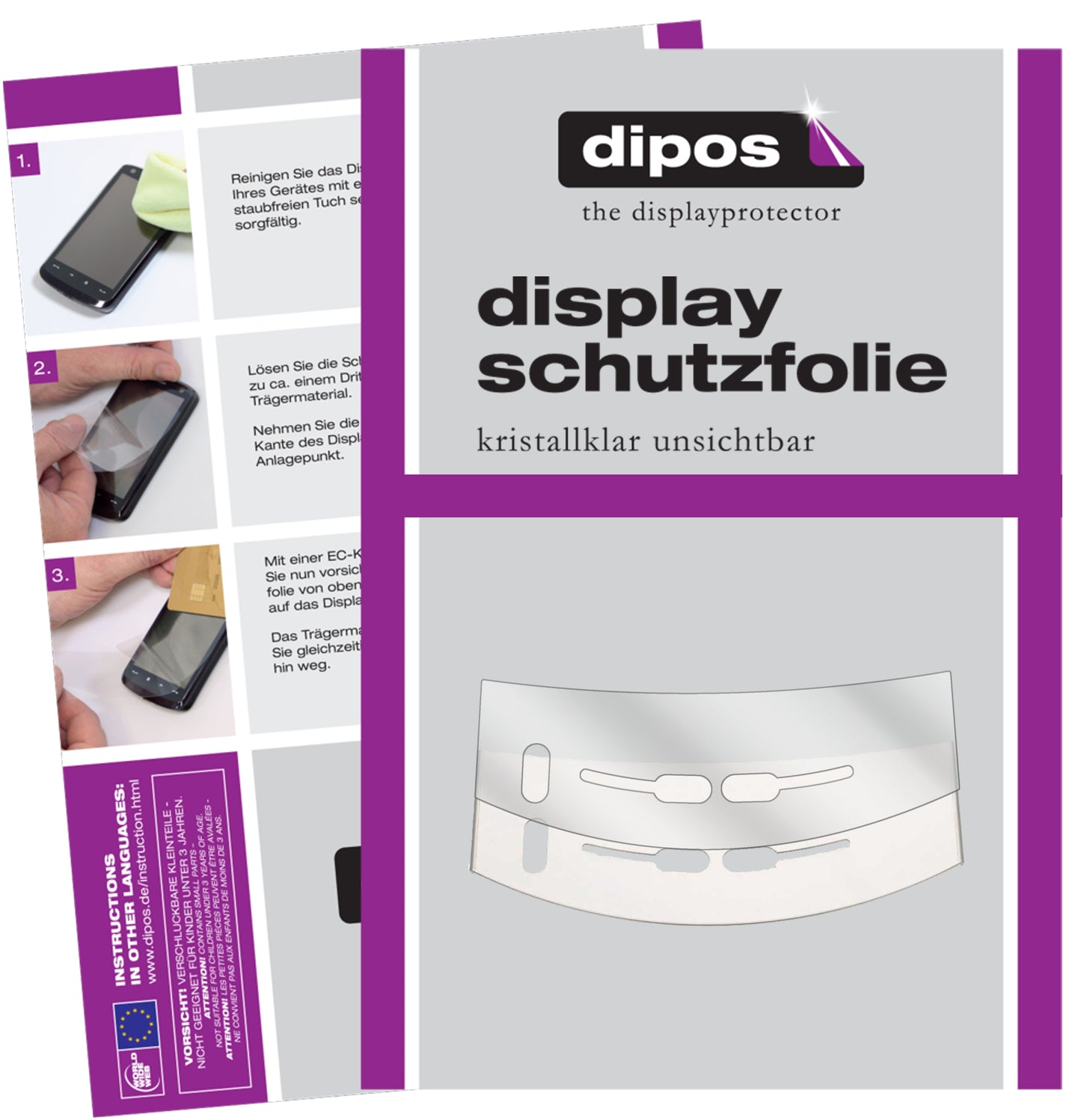 Klare Displayschutzfolie von dipos passend für Jura J80 Tropfblech, präziser Zuschnitt und blasenfrei montiert