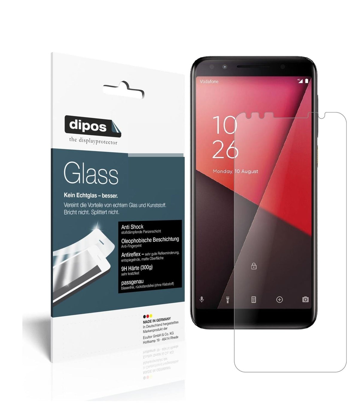 1x 9H Schutzfolie matt für Vodafone Smart N9 Panzerfolie