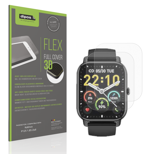 Matte Displayschutzfolie von dipos passend für Kalinco P125 1.85 Zoll, 100% Displayabdeckung und blasenfreie Montage