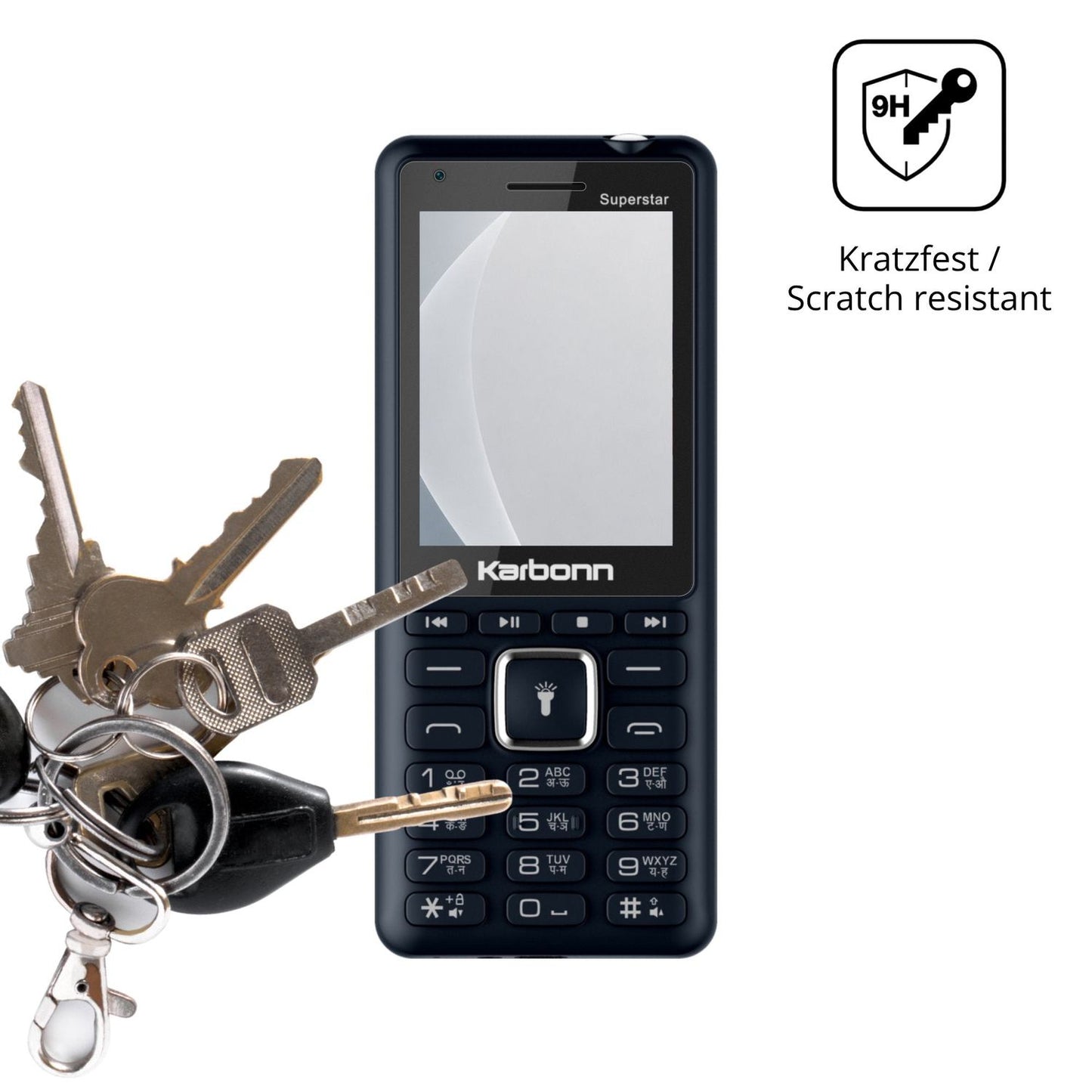dipos Displayschutz für Karbonn K111 Superstar, mattierte Oberfläche, robuste Festigkeit und perfekte Passform