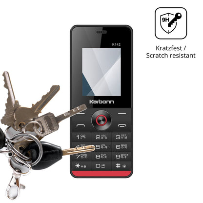 dipos Displayschutz für Karbonn K142, transparente Oberfläche, perfekte Passform auch für die Rundungen