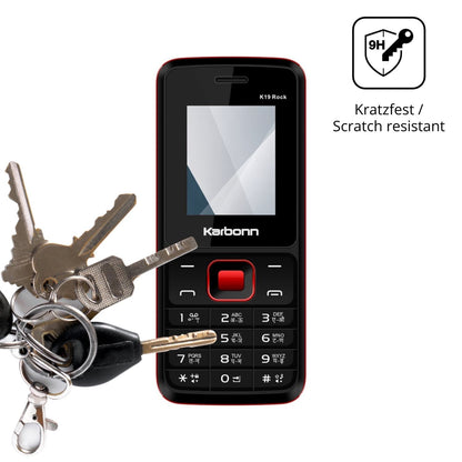 dipos Displayschutz für Karbonn K19 Rock, transparente Oberfläche, perfekte Passform auch für die Rundungen