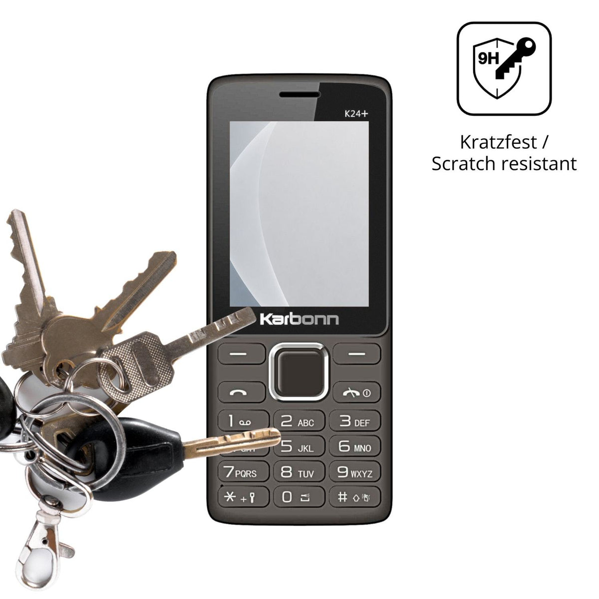 dipos Displayschutz für Karbonn K24 Plus, mattierte Oberfläche, robuste Festigkeit und perfekte Passform