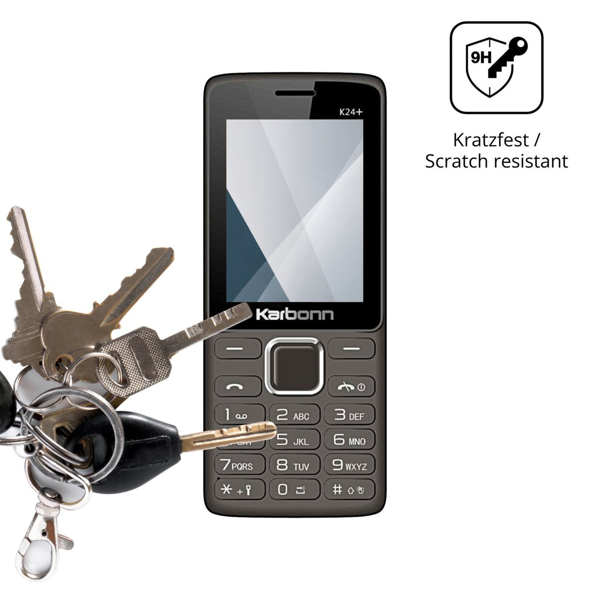 dipos Displayschutz für Karbonn K24 Plus, transparente Oberfläche, perfekte Passform auch für die Rundungen