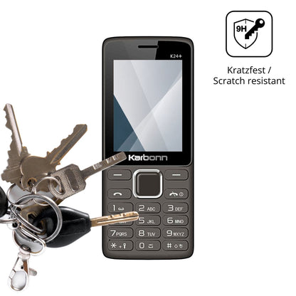 dipos Displayschutz für Karbonn K24 Plus, transparente Oberfläche, perfekte Passform auch für die Rundungen