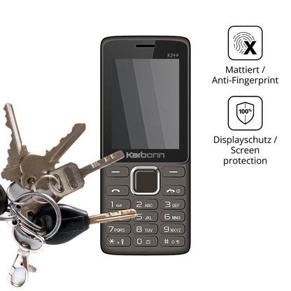 dipos Displayschutz für Karbonn K24 Plus, mattierte Oberfläche, Blickschutzfilter und perfekter Passform