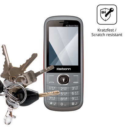 dipos Displayschutz für Karbonn K3 Boom Max, transparente Oberfläche, perfekte Passform auch für die Rundungen