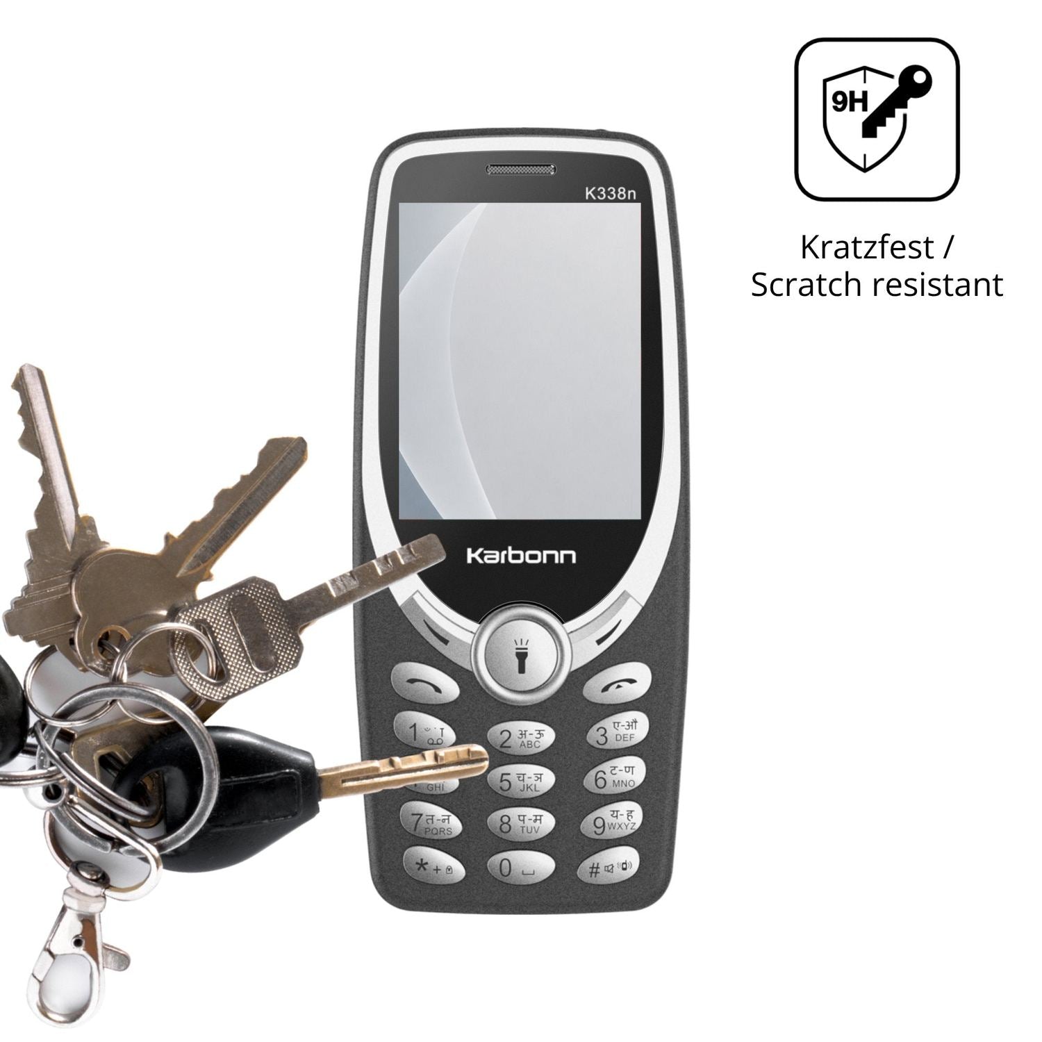dipos Displayschutz für Karbonn K338n, mattierte Oberfläche, robuste Festigkeit und perfekte Passform