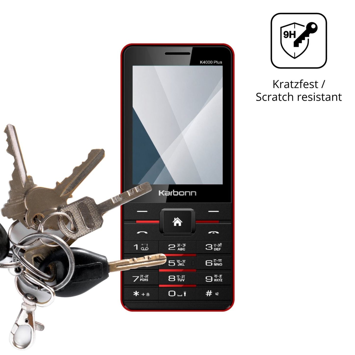dipos Displayschutz für Karbonn K4000 Plus, transparente Oberfläche, perfekte Passform auch für die Rundungen