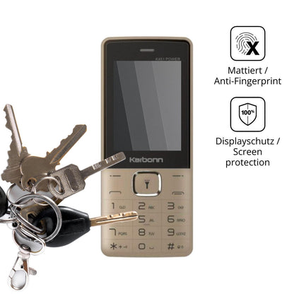 dipos Displayschutz für Karbonn K451 Power, mattierte Oberfläche, Blickschutzfilter und perfekter Passform