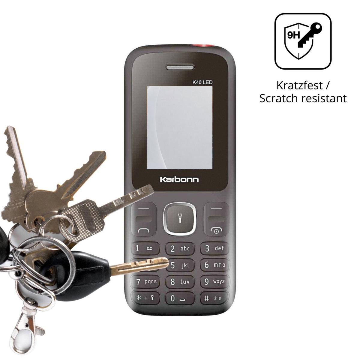 dipos Displayschutz für Karbonn K46 LED, mattierte Oberfläche, robuste Festigkeit und perfekte Passform