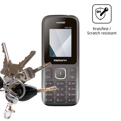 dipos Displayschutz für Karbonn K46 LED, transparente Oberfläche, perfekte Passform auch für die Rundungen