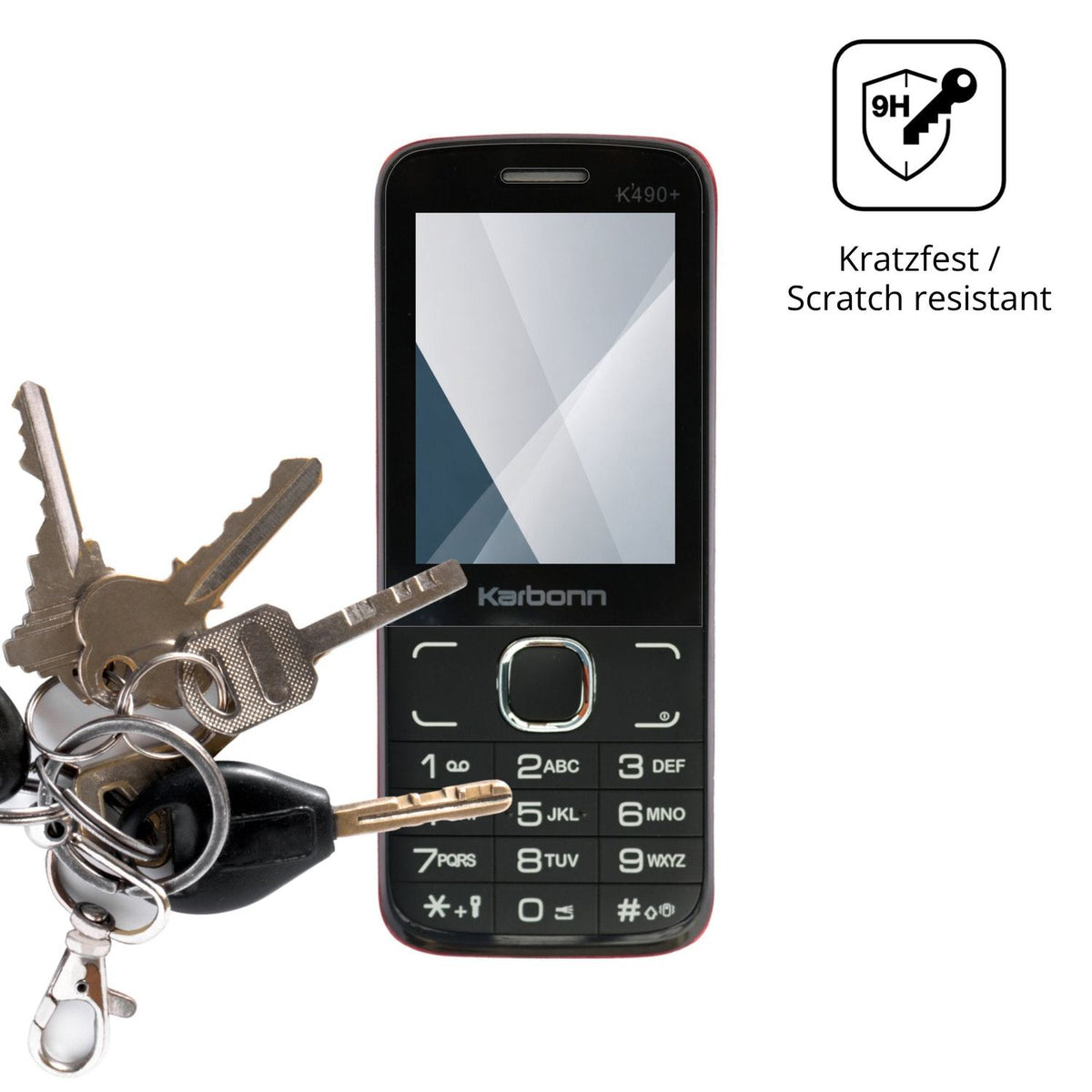 dipos Displayschutz für Karbonn K490 Plus, transparente Oberfläche, perfekte Passform auch für die Rundungen
