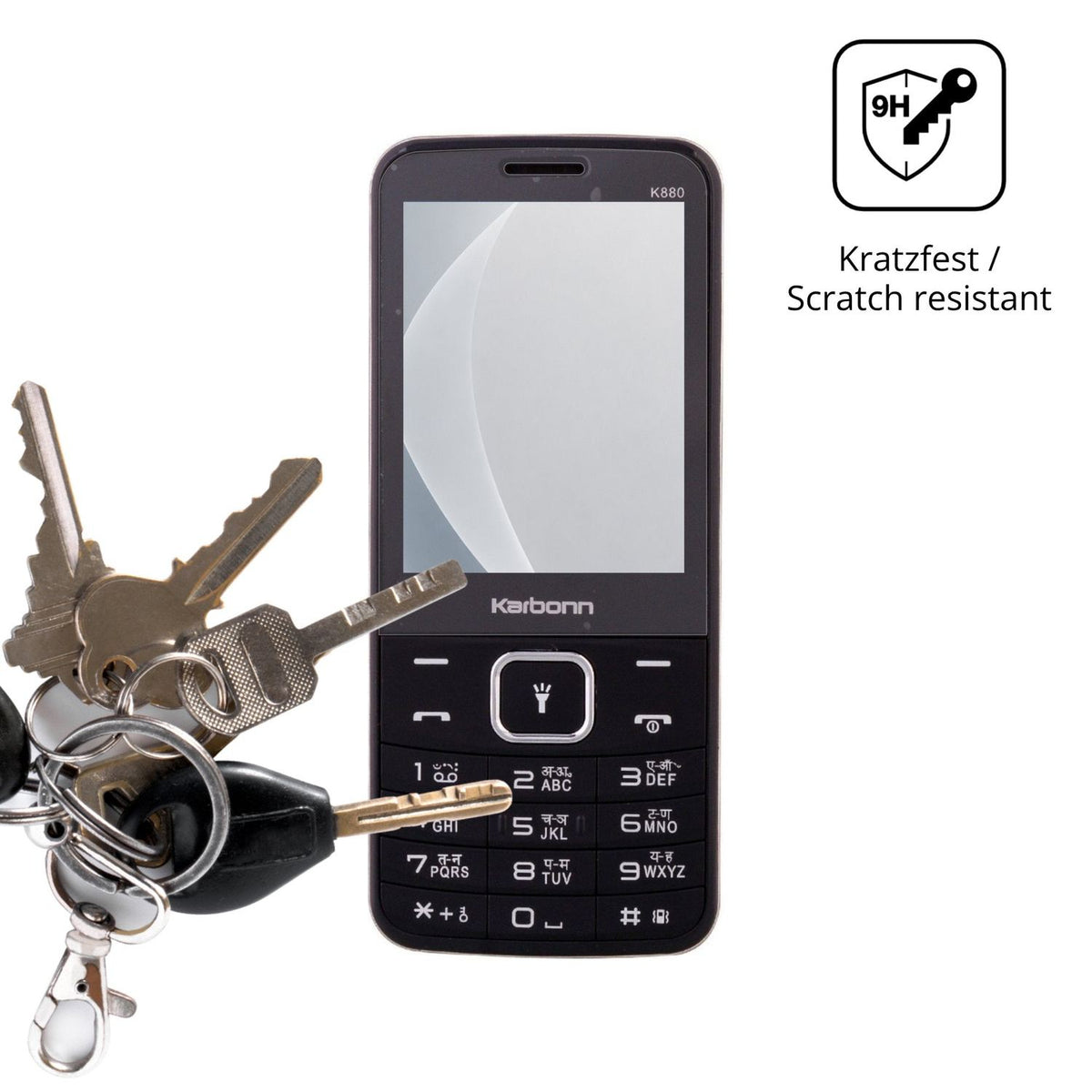 dipos Displayschutz für Karbonn K880, mattierte Oberfläche, robuste Festigkeit und perfekte Passform