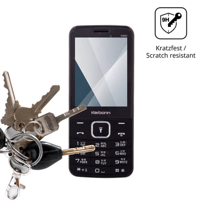dipos Displayschutz für Karbonn K880, transparente Oberfläche, perfekte Passform auch für die Rundungen