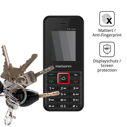 dipos Displayschutz für Karbonn K9 Mini, mattierte Oberfläche, Blickschutzfilter und perfekter Passform