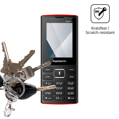 dipos Displayschutz für Karbonn K99 Pro, transparente Oberfläche, perfekte Passform auch für die Rundungen