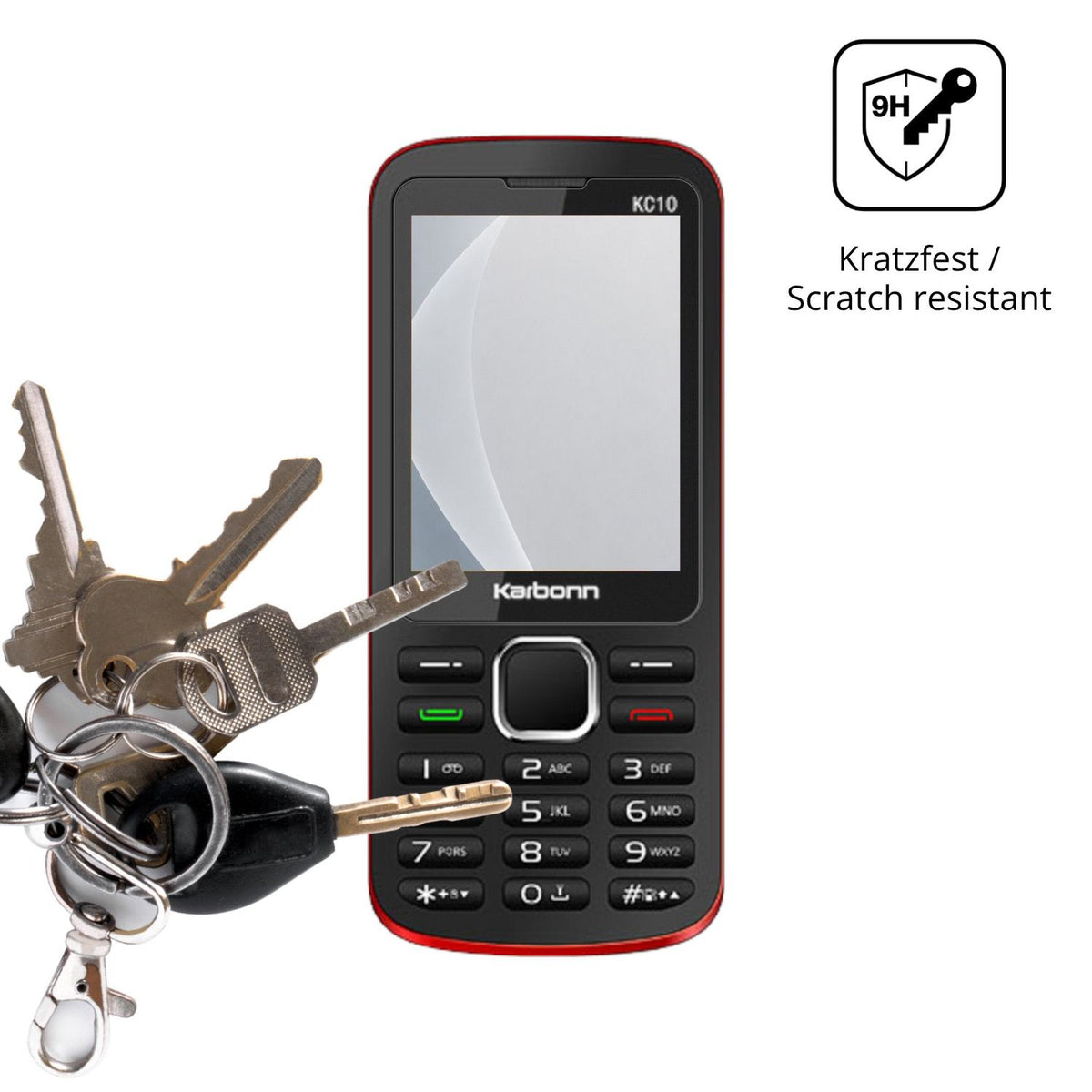 dipos Displayschutz für Karbonn KC10, mattierte Oberfläche, robuste Festigkeit und perfekte Passform