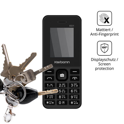 dipos Displayschutz für Karbonn KX1, mattierte Oberfläche, Blickschutzfilter und perfekter Passform