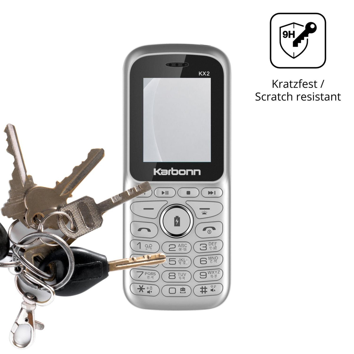 dipos Displayschutz für Karbonn KX2, mattierte Oberfläche, robuste Festigkeit und perfekte Passform