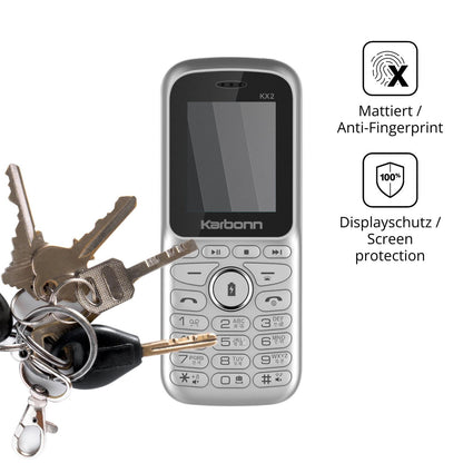 dipos Displayschutz für Karbonn KX2, mattierte Oberfläche, Blickschutzfilter und perfekter Passform