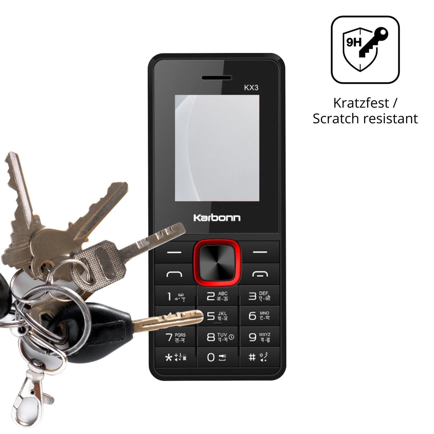 dipos Displayschutz für Karbonn KX3, mattierte Oberfläche, robuste Festigkeit und perfekte Passform