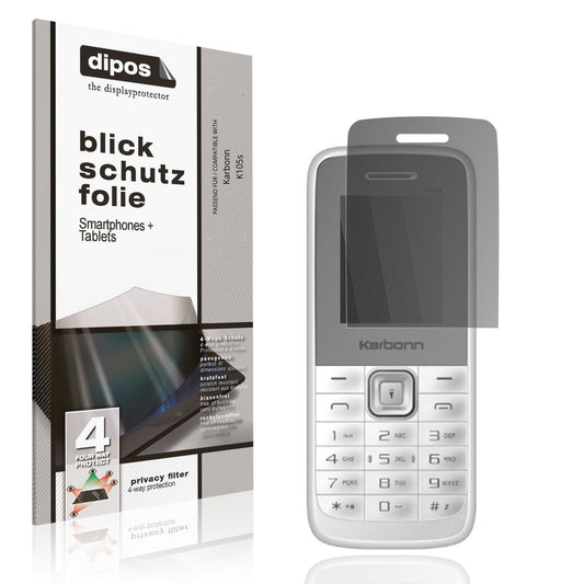 Blickschutzfolie für Karbonn K105s matt Schutzfolie Privacy