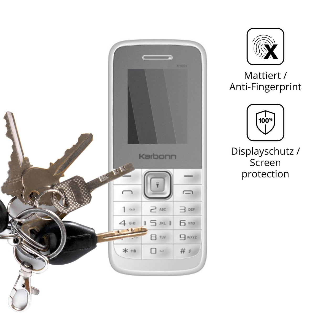 Blickschutzfolie für Karbonn K105s matt Schutzfolie Privacy