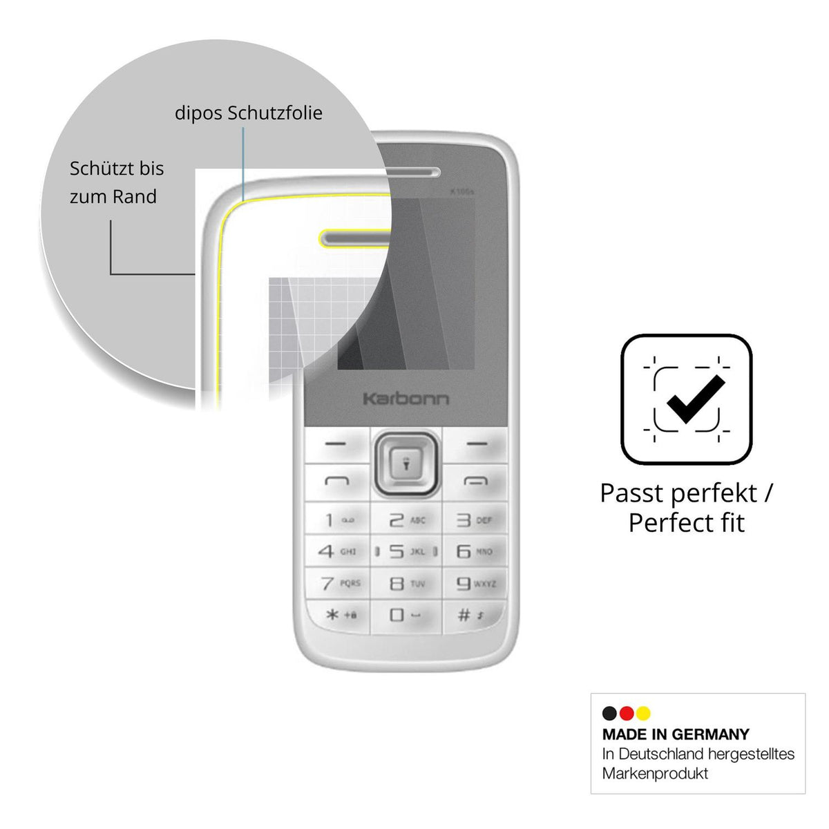 Blickschutzfolie für Karbonn K105s matt Schutzfolie Privacy