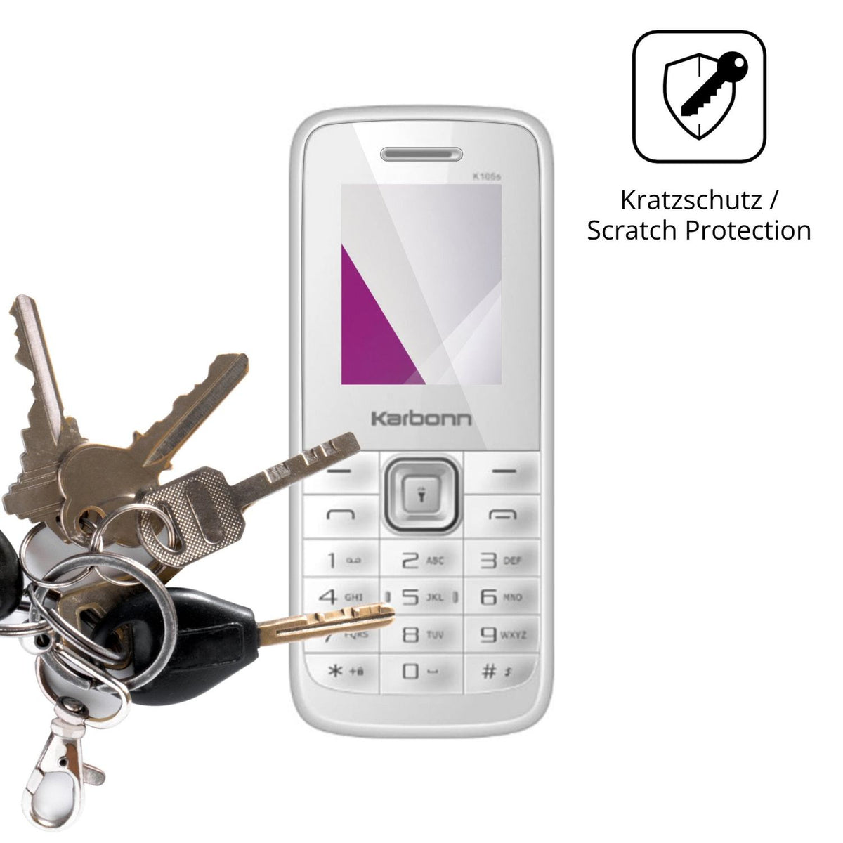 4x Schutzfolie klar für Karbonn K105s Display-Schutzfolie