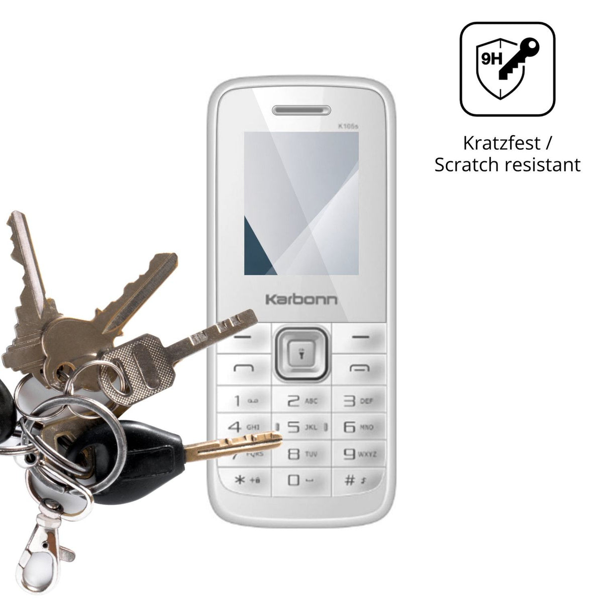2x 9H Schutzfolie für Karbonn K105s Panzerfolie