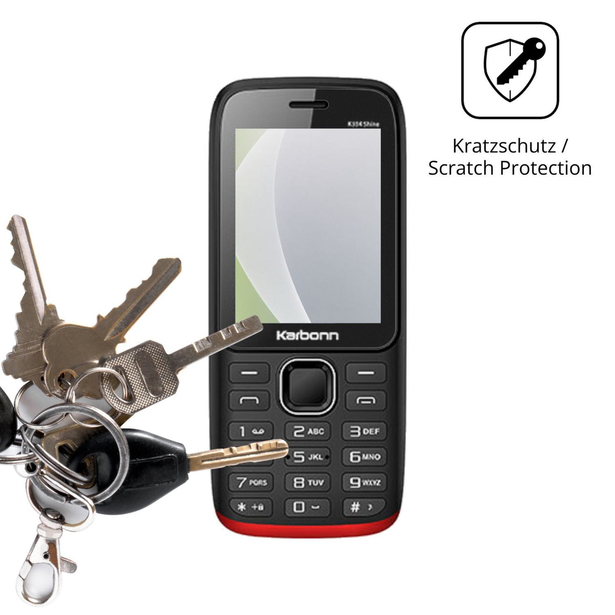 4x Schutzfolie matt für Karbonn K334 Shine Display-Schutzfolie