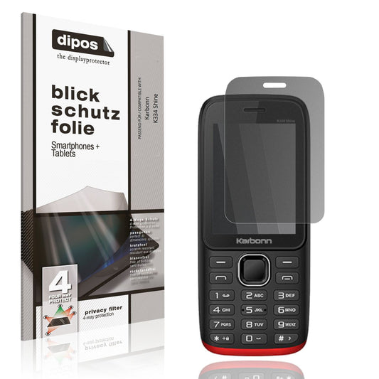 Blickschutzfolie für Karbonn K334 Shine matt Schutzfolie Privacy