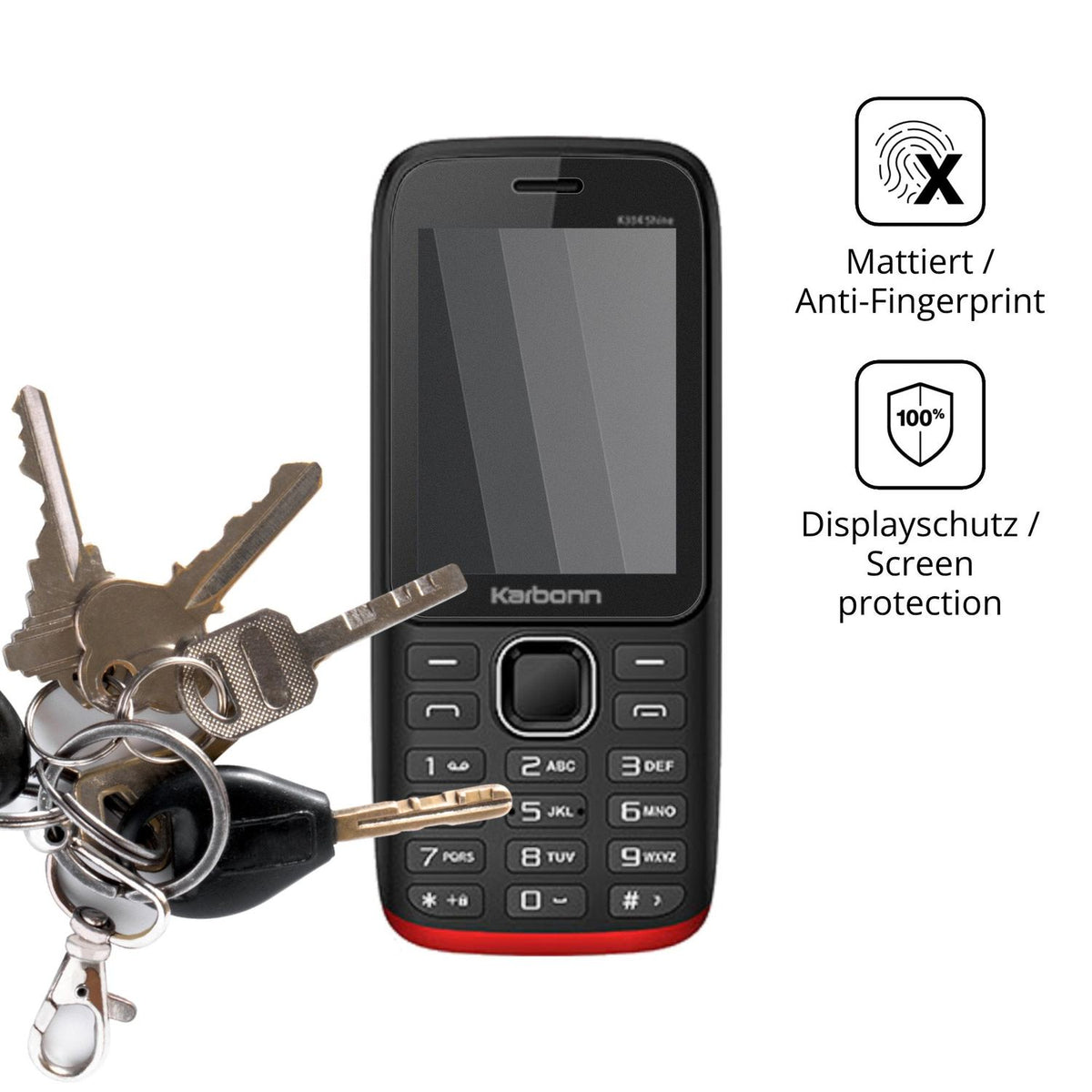 Blickschutzfolie für Karbonn K334 Shine matt Schutzfolie Privacy